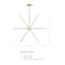 Designers Fountain Star Dust 8-Light Brushed Gold with Natural Marble Accents Mid-Century Modern Sputnik Chandelier D304C-8CH-BG - alternate 2